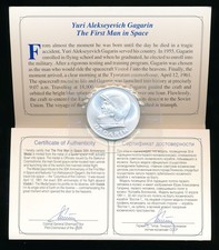 Russia: 1991 Gagarin The First Man in Space 30th Annry Medal, in Official Pack