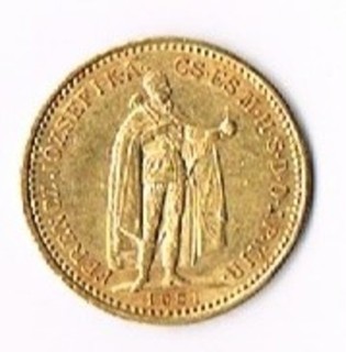 Ungarn 10 Korona 1901 Franz Joseph I. "3 39 Gramm 900 Gold" VZ.