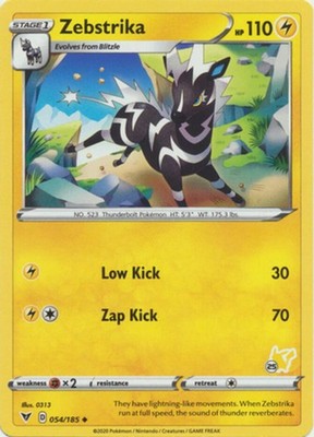 Zebstrika - 054/185 - Battle Academy 2022 (Pikachu Symbol 25