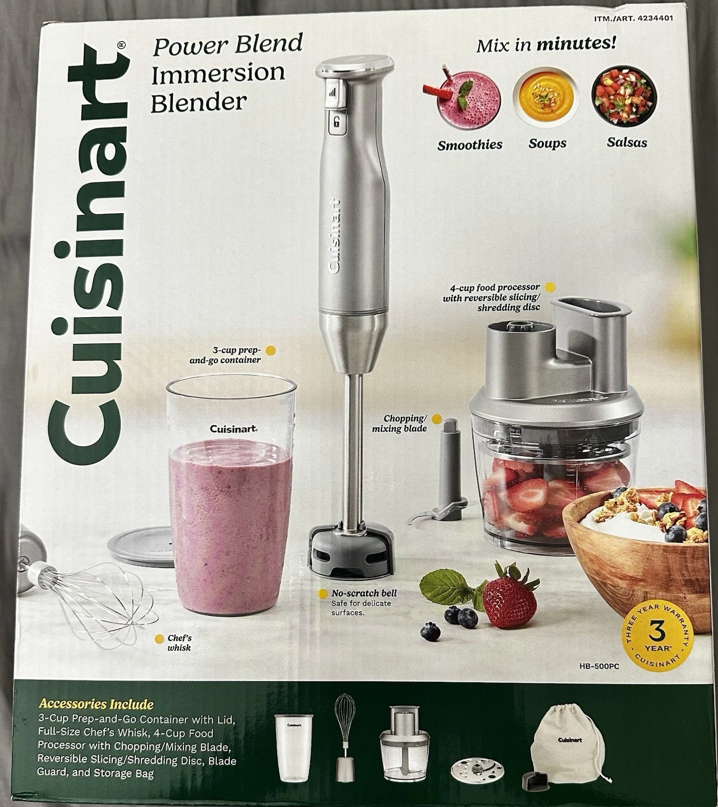 Cuisinart power blend Immersion blender w/ Accessories
Opens in a new window or tab