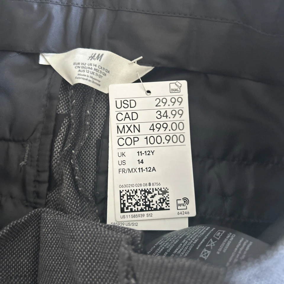 H&M GRAY DRESS PANTS SIZE BOYS 14 {RETAILS FOR $30+) READY TO SHIP 🚢 - Image 3 of 3