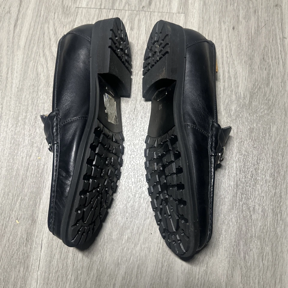 PIERRE CARDIN HOMBRE CUERO COÑAC CABALLO VESTIDO MOCASÍN Negro EE. UU. 10 Foto 4 de 4