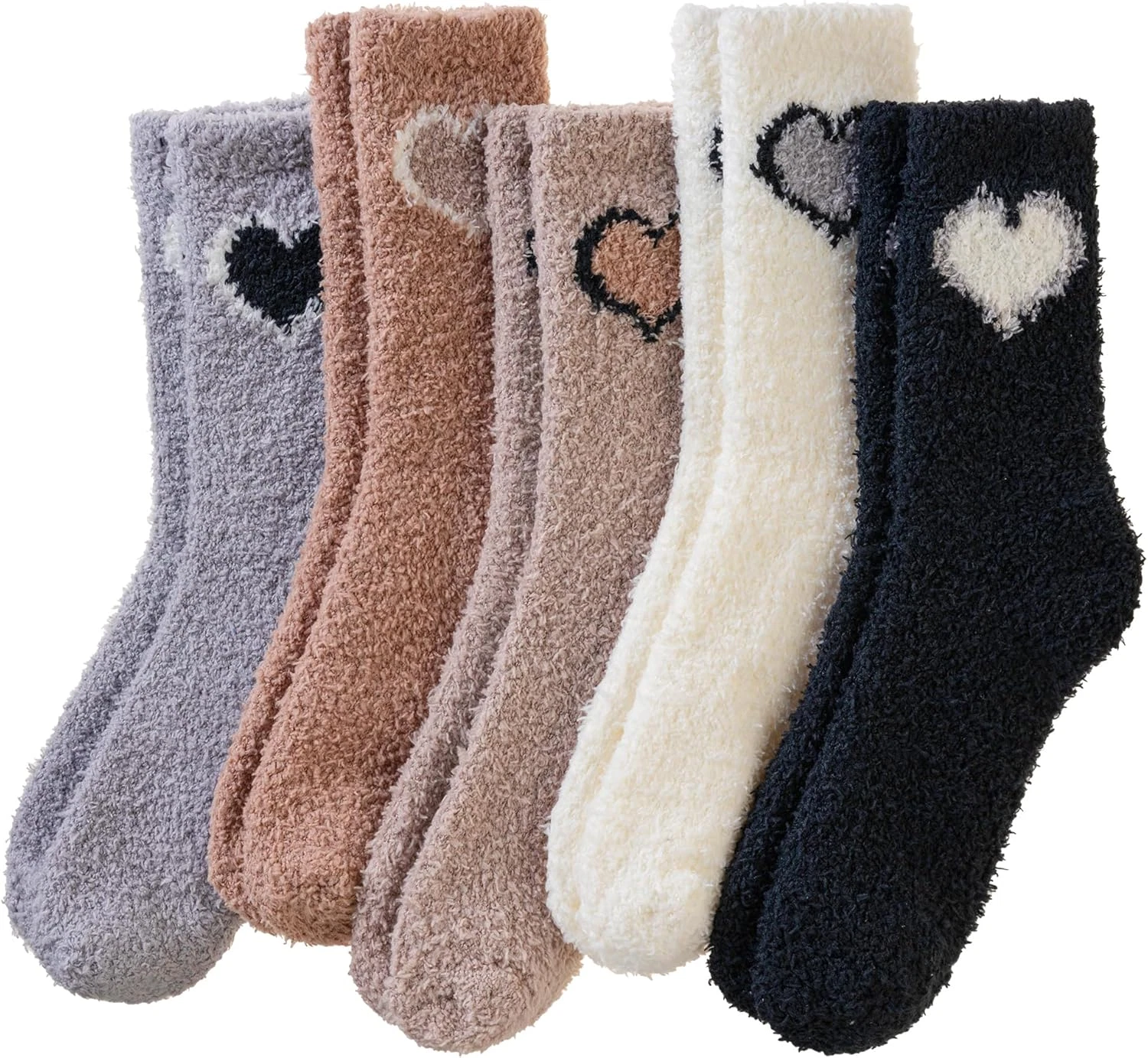 Women Fuzzy Slipper Socks Winter Microfiber Soft Cozy Plush Fluffy Socks Warm Co
