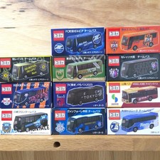 J League Tomica Bus 11-piece set Kashiwa Omiya Kawasaki Machida Tokyo FC Tokyo