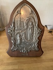 Plaque À Poser Decor Metal Bernadette Soubirous Boîte À Musique Ave Maria