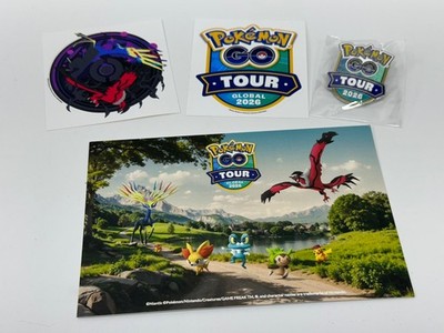 2026 Pokémon GO Tour Kalos Global Pin & Postcard & Stickers San Diego Event