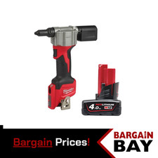 Milwaukee M12 BPRT-0 12V Pop Rivet Gun Cordless Brushless Compact + 4ah Battery