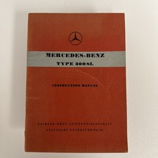 Mercedes Benz Type 300 Sl Gullwing Instruction Manual Edition A English Original