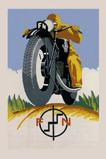 FN Motorcycle Bike Cycles Race Sport France Vintage Poster Repro FREE S/H