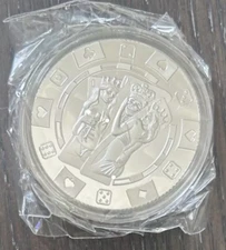 Sexy! 1 Oz .999 Fine Silver Round Coin Two Queens & A King $50 Poker Chip
