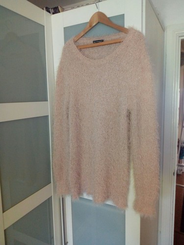 Ladies Pale Pink Fluffy Jumper Size.16 