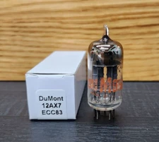 1- DuMont by Sylvania 12AX7A ECC83 12AX7 Vacuum Tube Tested [] Getter Gray Plts