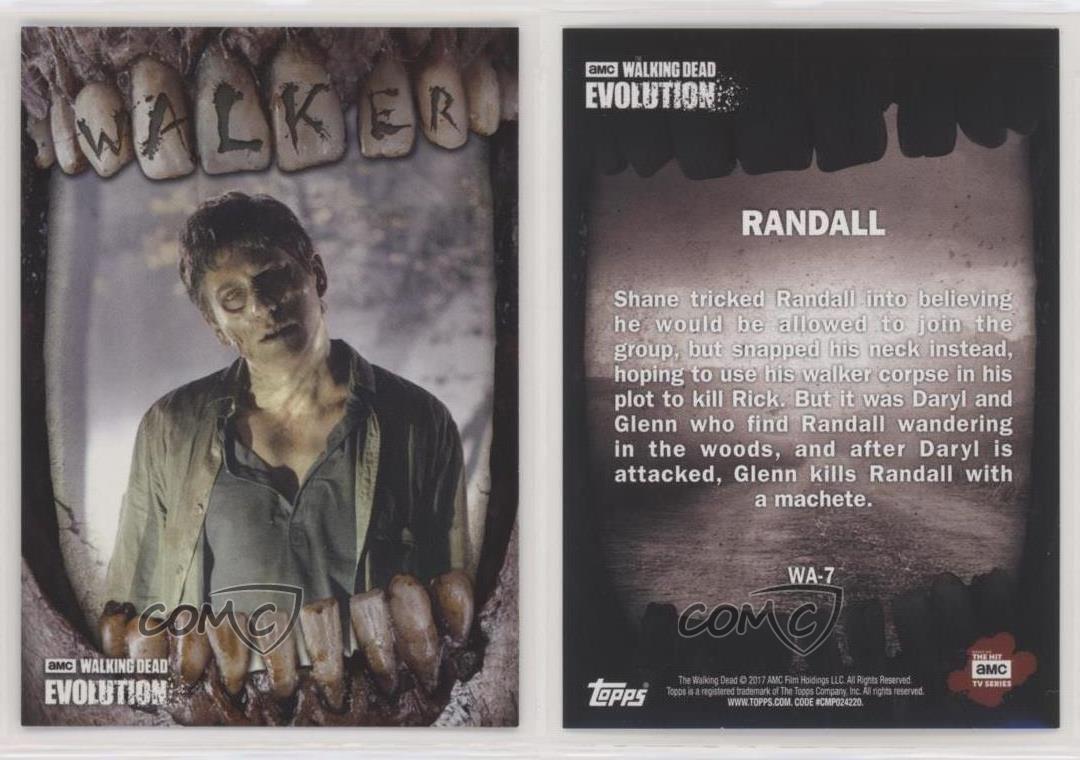 2017 Topps The Walking Dead Evolution Walkers Randall WA7 9aj eBay