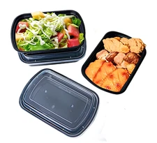 38 oz Durable BPA-Free Plastic Meal Prep Food Containers w/ Lids - High Quality