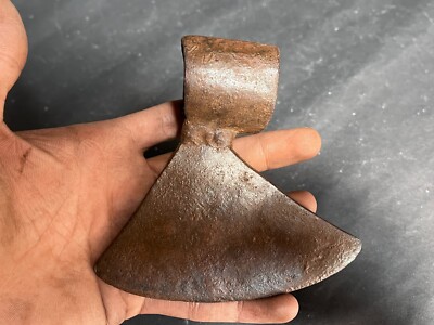 Vintage alte handgeschmiedete rustikale Eisenaxt Beil / Axtkopf Holzschneider...