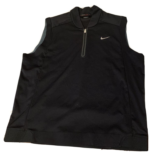 Mens Nike Tiger Woods Collection Athletic 1/2 Zip Golf Pullover Tech Vest Sz XL | eBay