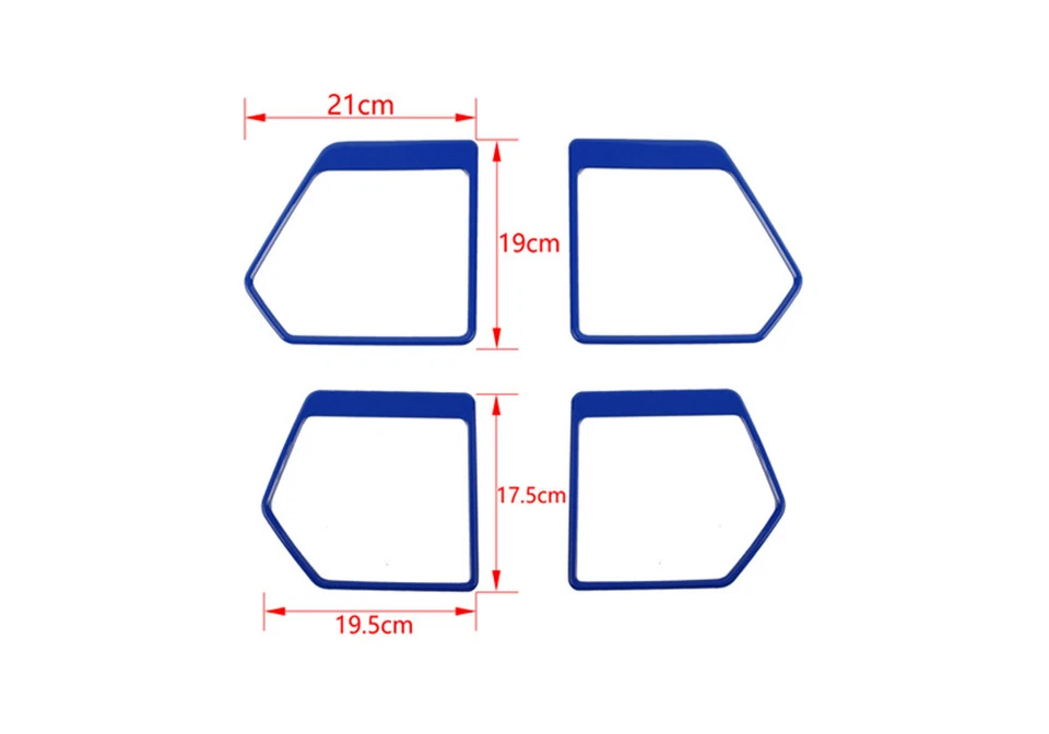 4x Cubierta de anillo de altavoz interior ABS azul para Ford F150 2021-2023 accesorios de coche Foto 2 de 4
