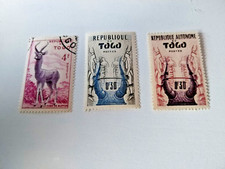 10 TIMBRES NEUFS ET OBLITÉRÉS ÉMIS PAR LE TOGO EN 1957-59-60