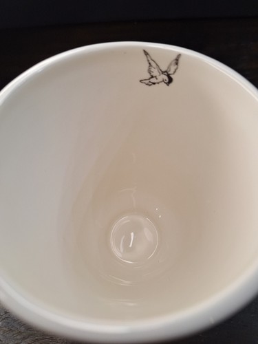 Replacement Barnyard Toile Bunny/Geese Footed Coffee Mug/Cup By Sadek Retired - Picture 6 of 10
