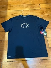 NEW NIKE PENN STATE NITTANY LIONS DRI FIT TEE T-SHIRT BLUE XL