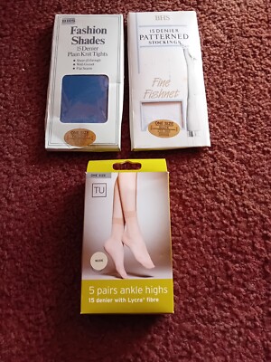 SMALL VINTAGE BHS STOCKINGS & TIGHTS BUNDLE ALL NEW AND UNUSED