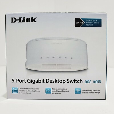 D-Link DGS-1005D 5-Port Gigabit Desktop Switch UK Model