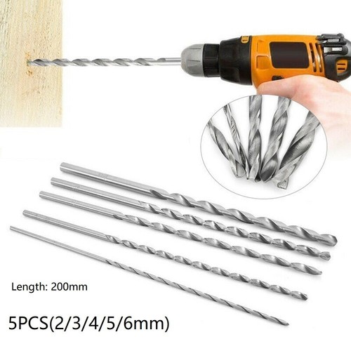 HSS Extra Long Drill Bits Metal Set 2/3/4/5/6mm Drill Bits Drilling Tool eBay