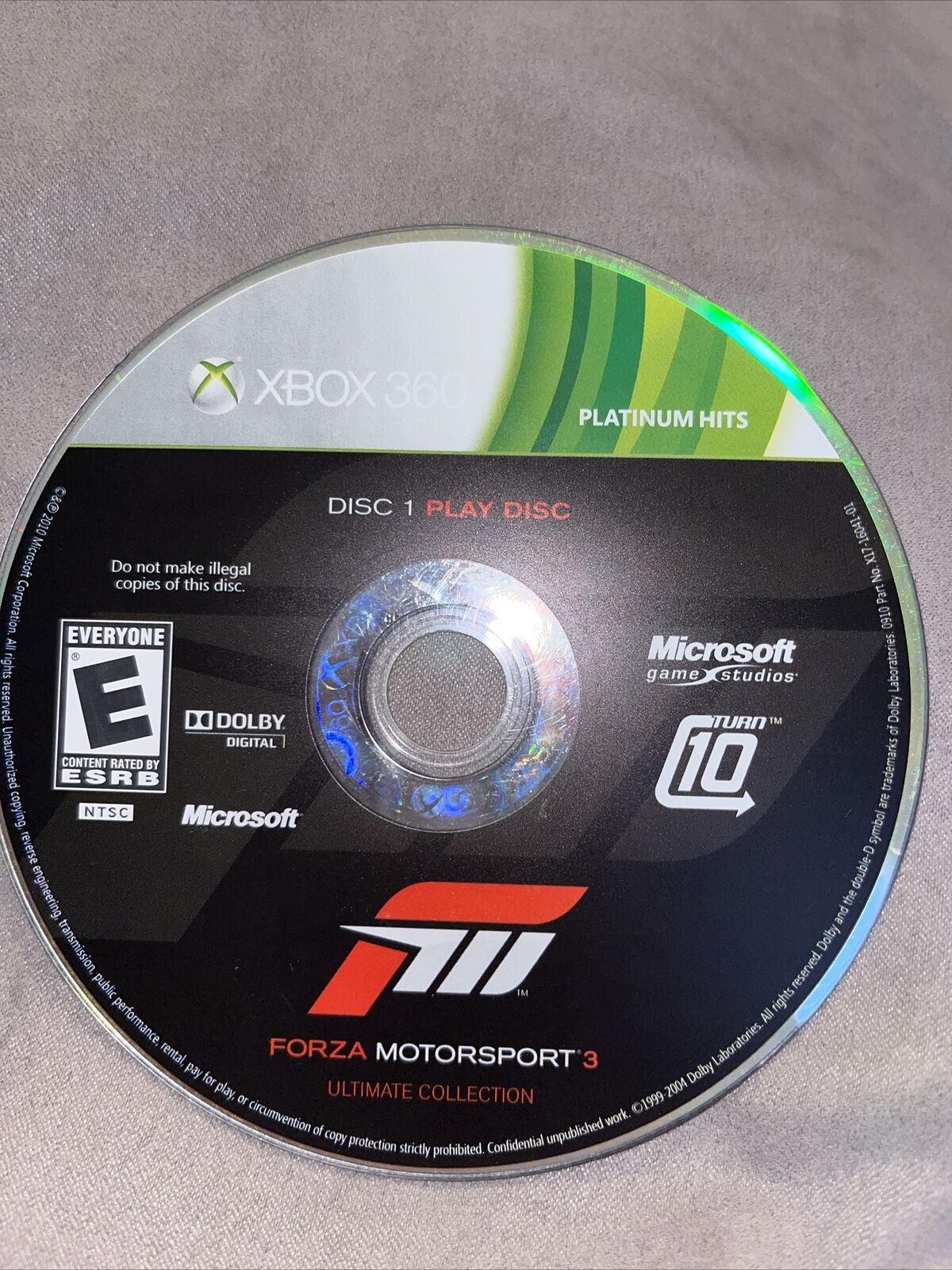 Forza Motorsport 3, Microsoft Xbox 360, 2009 Racing Video Game, Rated E  882224866484