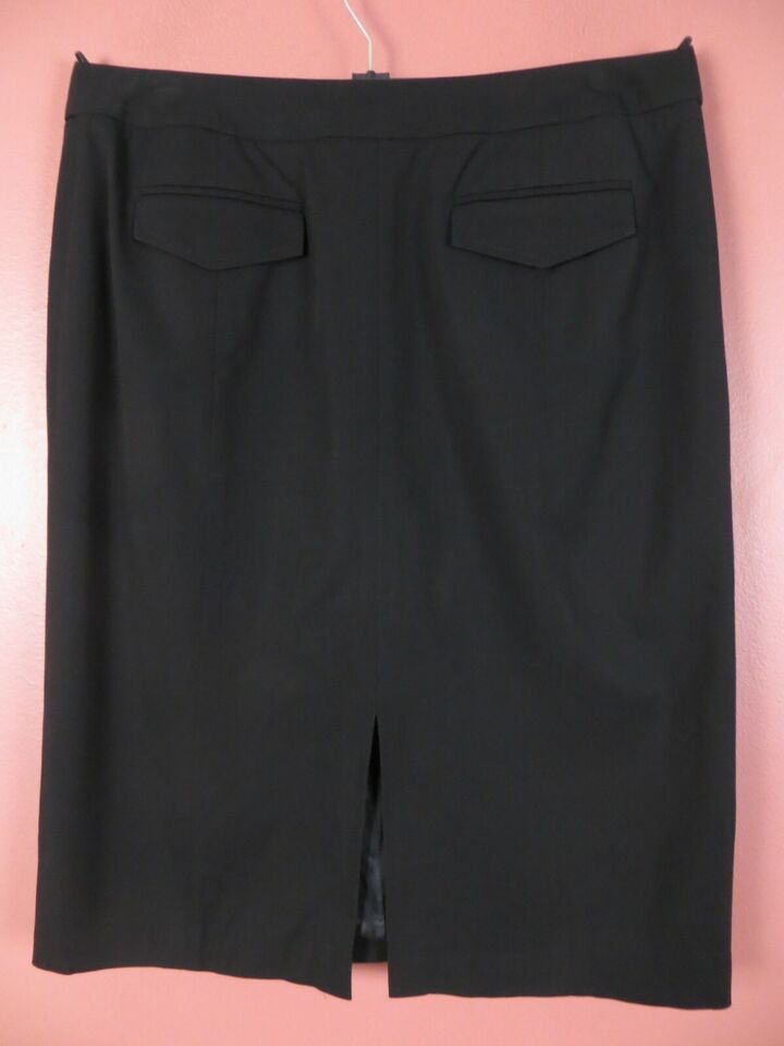 SK15313- TALBOTS Women's Rayon Cotton Pencil Skirt Pocket True Black ...