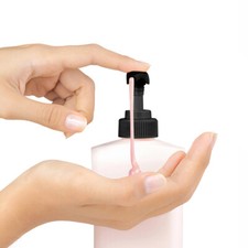 4 Pcs Black Press Pump Heads Plastic Replacement for Liquid Soap Dispenser