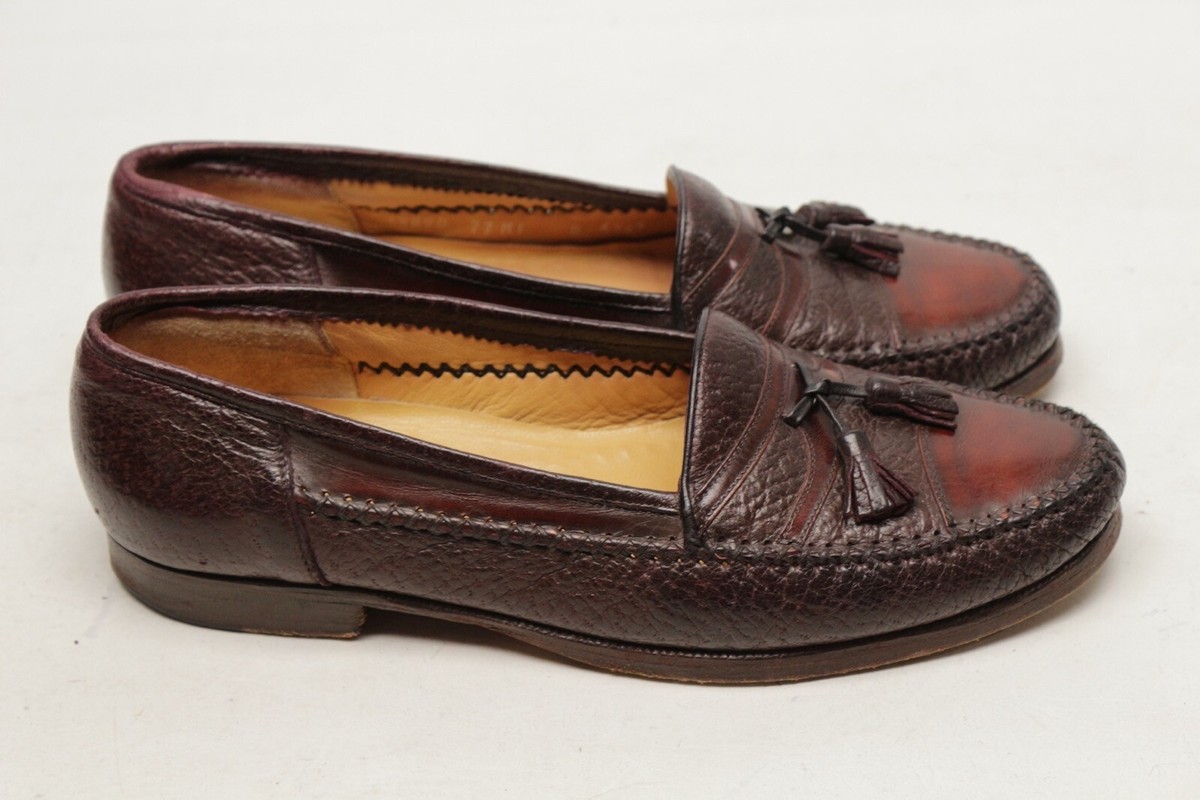 Moreschi Dark Brown Leather Tassel Loafers Made in Italy – Men’s 10 Moreschi Brown Leather Kiltie Tassel Loafers Dress Shoes  main image 2
