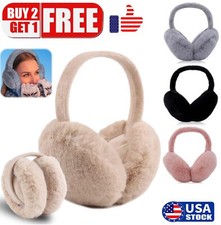 Winter Foldable Fluffy Ear Muffs Warmer Cosy Super Soft Women Men Earflaps USA