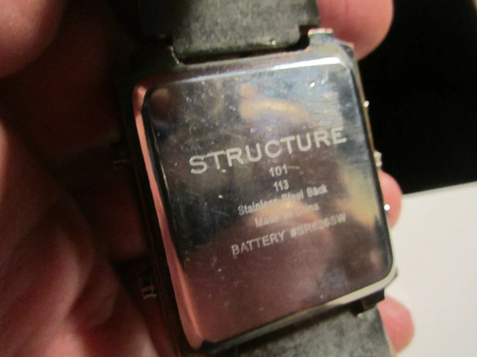 RELOJ ESTRUCTURA GRANDE DOBLE HORA NO FUNCIONA - SE ADAPTA A MUÑECA 7 1/2" - AG Foto 4 de 4