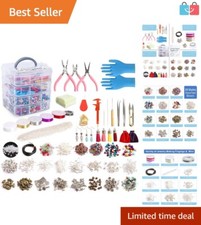 Multicolored Jewelry Making Kit - 1960 Pcs for Creating Elegant Necklaces  More