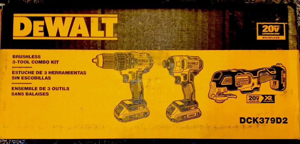 New - DEWALT 20V MAX Brushless Cordless 3 Tool Combo Kit Contractor Bag DCK379D2 - Image 2 of 4