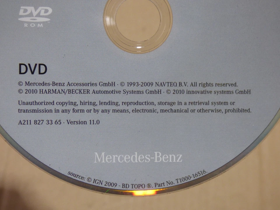 Mercedes Benz CLS C219 Europa Navigations DVD COMAND APS 2010/2011 A2118273365 - Bild 3 von 4