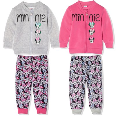 Disney Minnie Mouse Baby Girls Tracksuit Outfit Clothes Set Fleece 3 24 Months Ebay