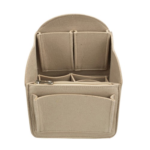 Travel Insert Bags Organizer Felt Makeup Case Backpack Multi Pocket lin