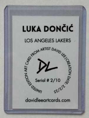 Luka Doncic Limited Edition Artist Signed Los Angeles Lakers