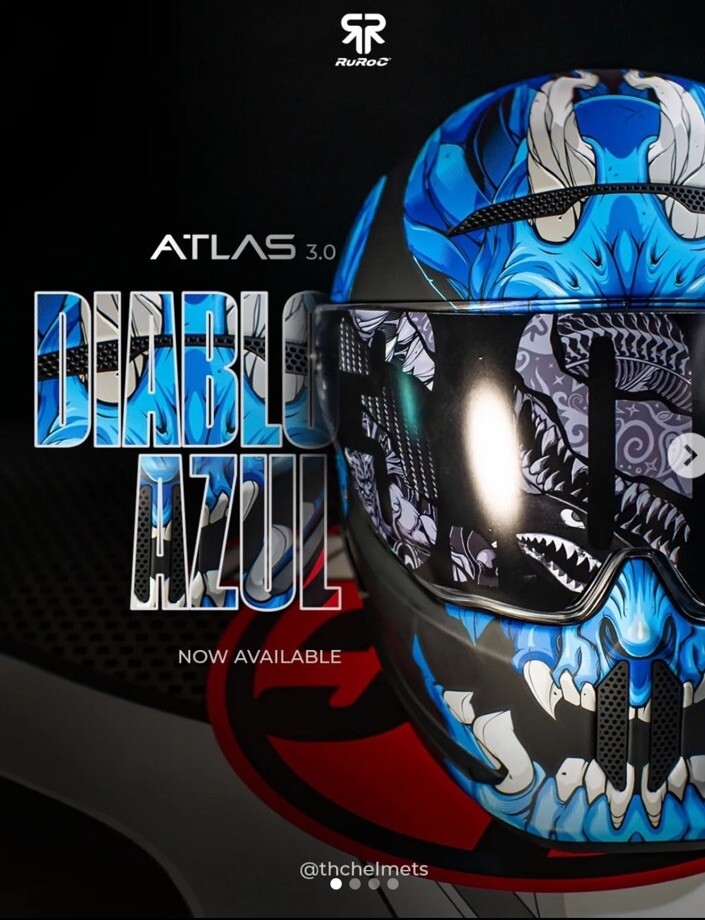 RARE - Ruroc Diablo Azul Limited Edition 3.0 + Shockwave | eBay