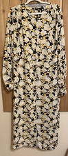 Ellos Yellow,Black & White Floral Dress Size22 NWOT