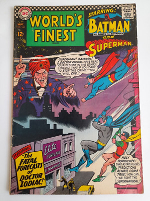 World's Finest #160 Sept 1966 VGC+ 4.5 ''The Fatal Forecasts of Dr. Zodiac!''