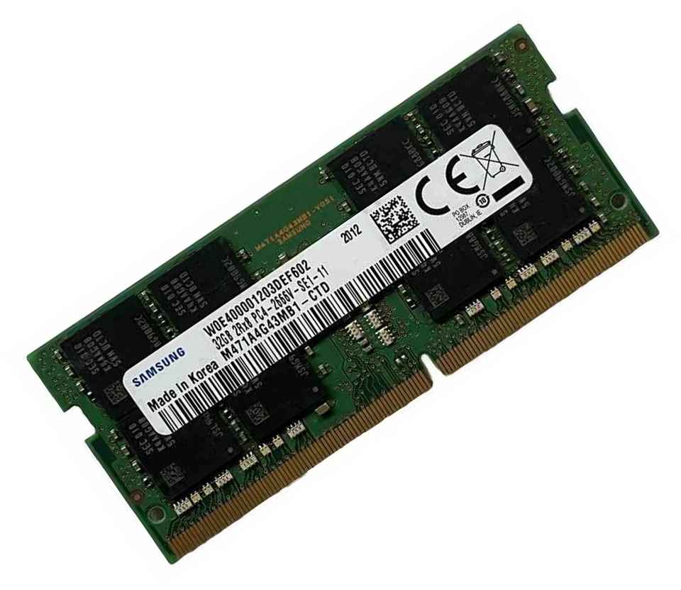 1x 32GB Samsung DDR4 2666 Mhz RAM SO DIMM DDR4 PC4-2666V-S Notebook iMac 260 pin