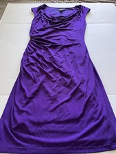 RONNI NICOLE Women's Dress Cocktail Formal Bodycon Ruched Side Sparkles Purple