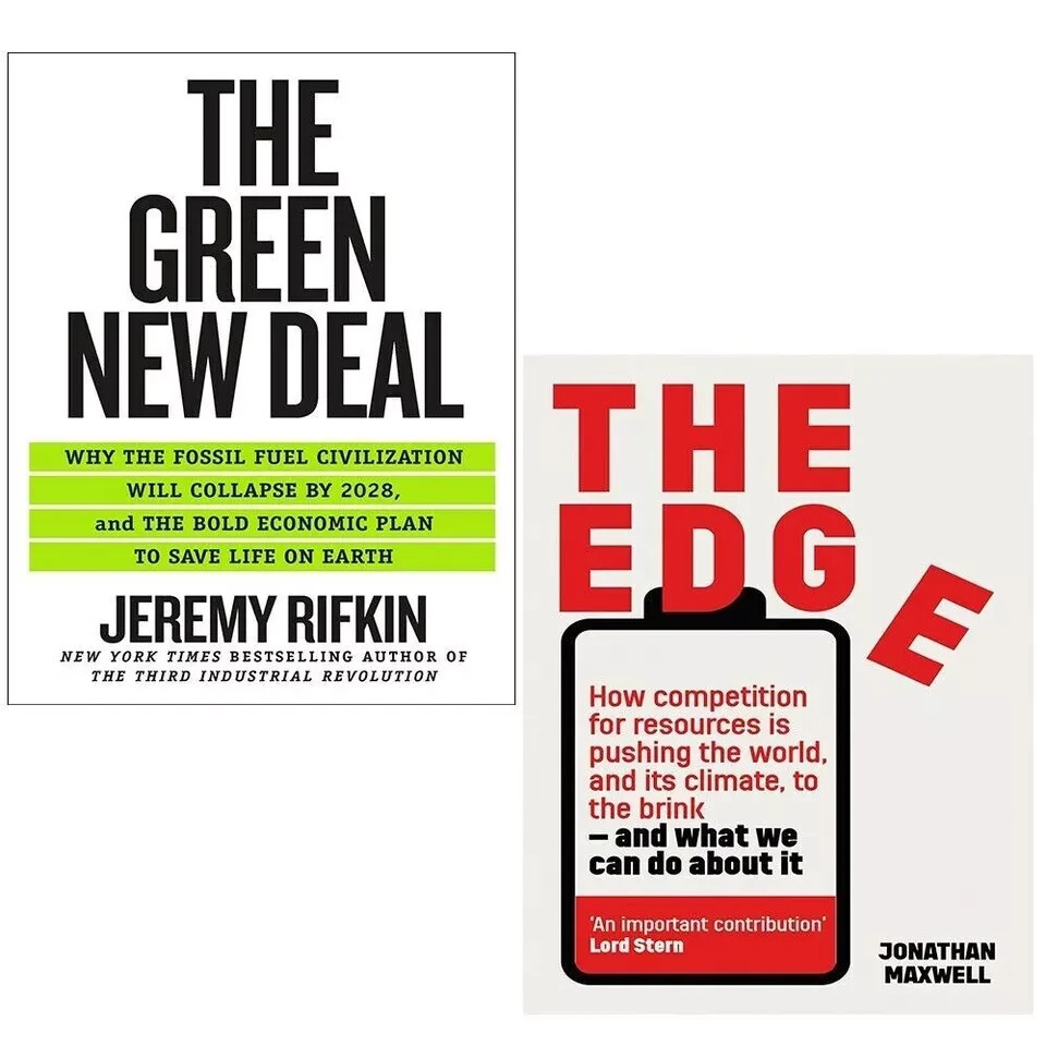 Green New Deal Jeremy Rifkin, Edge How competition Jonathan Maxwell 2 Books Set