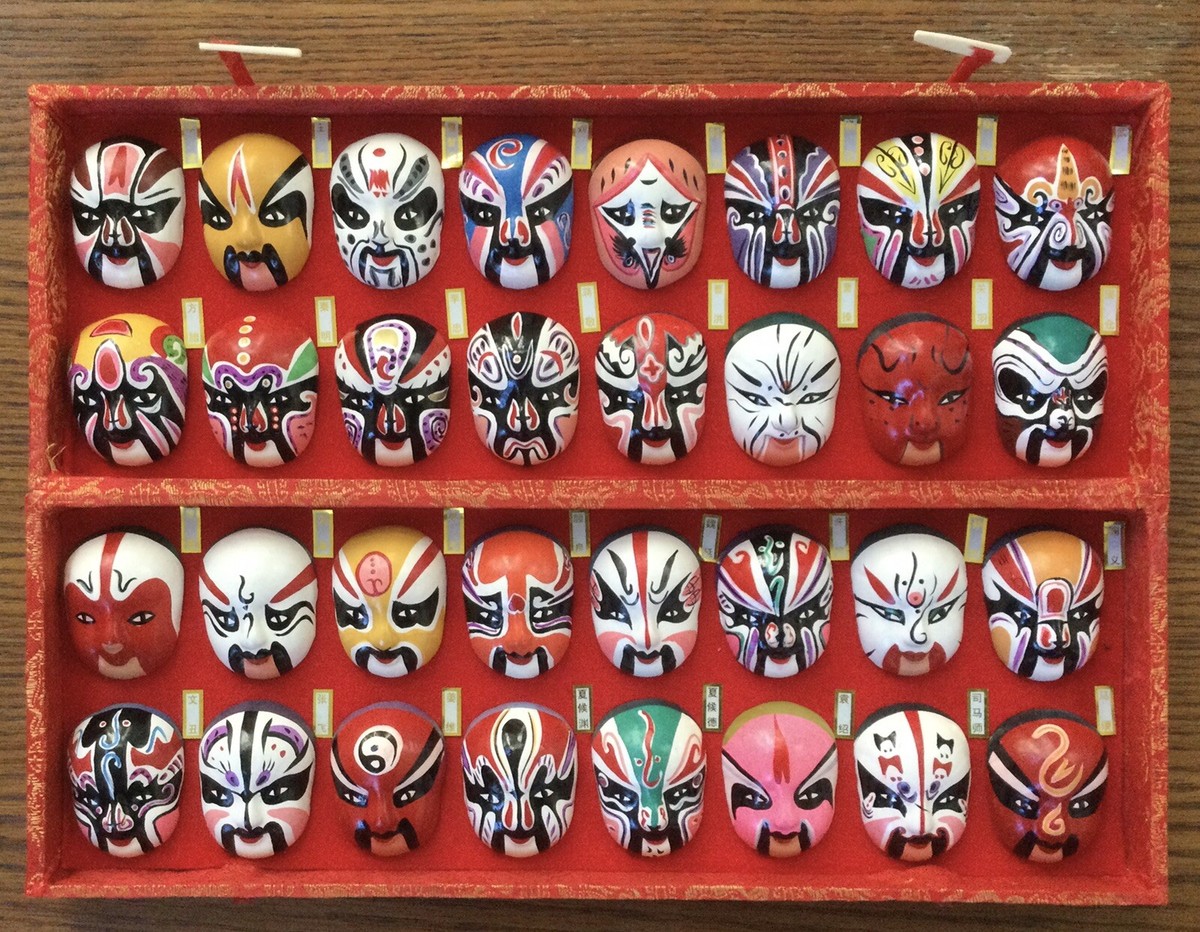 北京オペラPeking OperaのフェイスメイクFace Make-upの楯 Example of Beijing Opera the Face Make-Up | Download