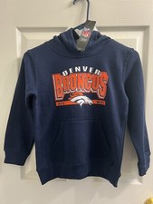 NEW Denver Broncos Youth Boys Hoodie Size Large 14/16 Blue NFL Team Apparel NWT