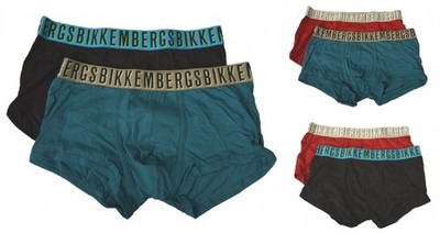 SG Herren Boxershorts BIKKEMBERGS 2er Pack Baumwolle Stretch mit Blick