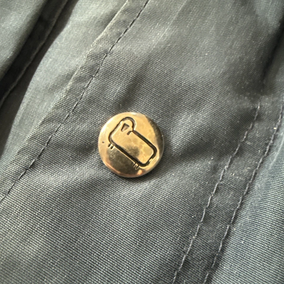 Vintage 1990s Woolrich Zip Snap Up Jacket Womens Size Small Navy Lined Coat - Image 4 of 4