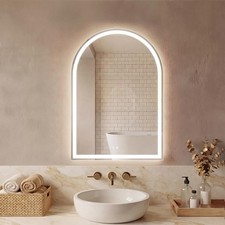 LED Light Bathroom Wall Vanity Mirror with Anti-Fog Dimmable Rectangle Mirrors